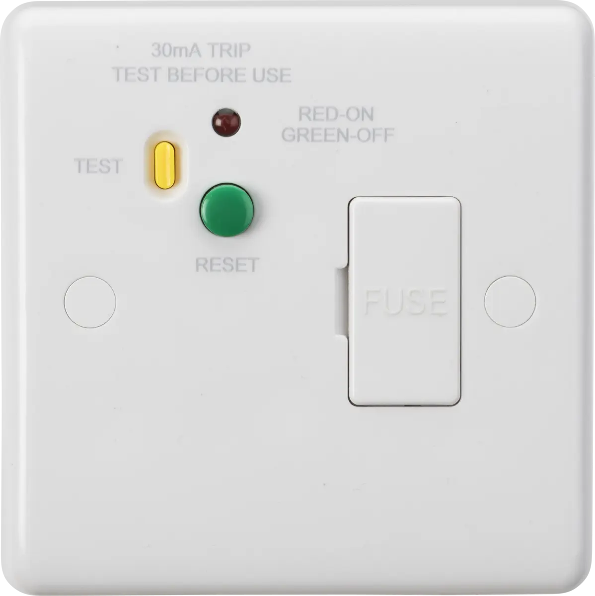 Knightsbridge 13A RCD Protected Fused Spur Unit (Type A) White - 30mA CU6RCD ML Knightsbridge