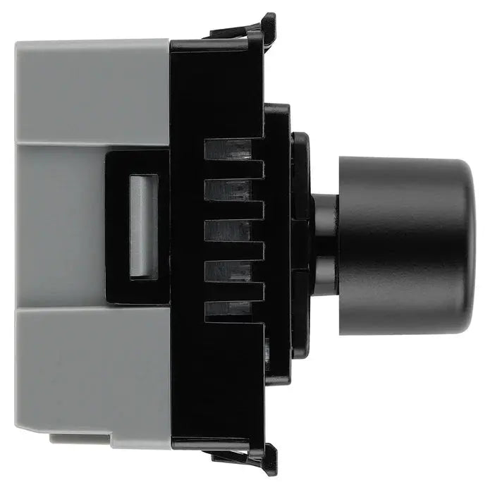 BG RFBDTR Matt Black Single Trailing Edge Dimmer Module Grid Light Switch BG Nexus