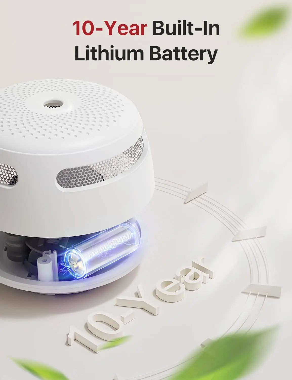 X-Sense Mini Smoke Alarm for Home, 10-Year Battery Smoke Detector with LED Indicator & Silence Button XS01 X-Sense