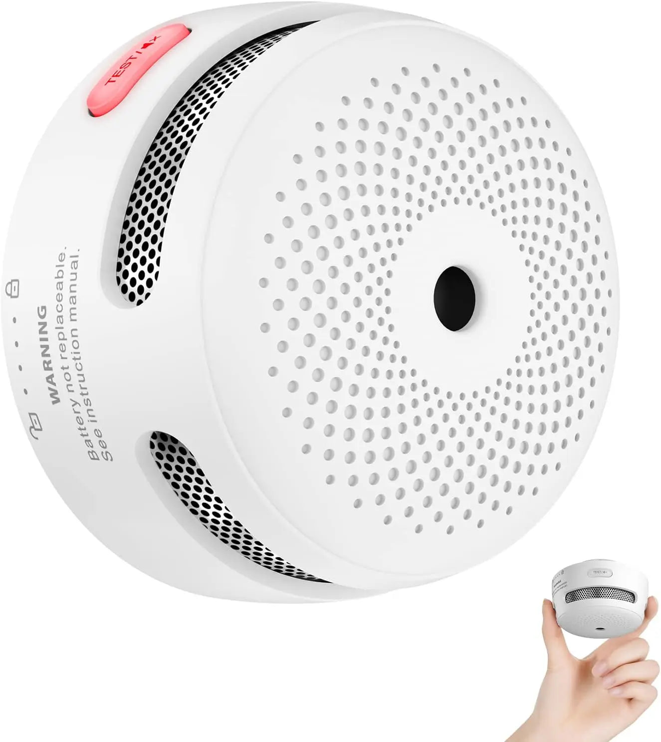X-Sense Mini Smoke Alarm for Home, 10-Year Battery Smoke Detector with LED Indicator & Silence Button XS01 X-Sense