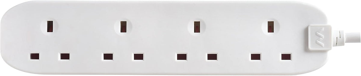 Masterplug BFG5N 5m Four-Socket Extension Leads White 2 Pack
