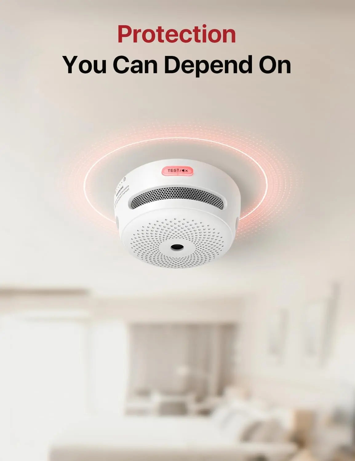 X-Sense Mini Smoke Alarm for Home, 10-Year Battery Smoke Detector with LED Indicator & Silence Button XS01 X-Sense