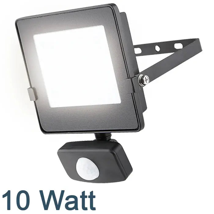 BG Luceco Floodlight 10W LED PIR Eco Slimline 800 Lumens Cool White 4000K IP65 BG Luceco