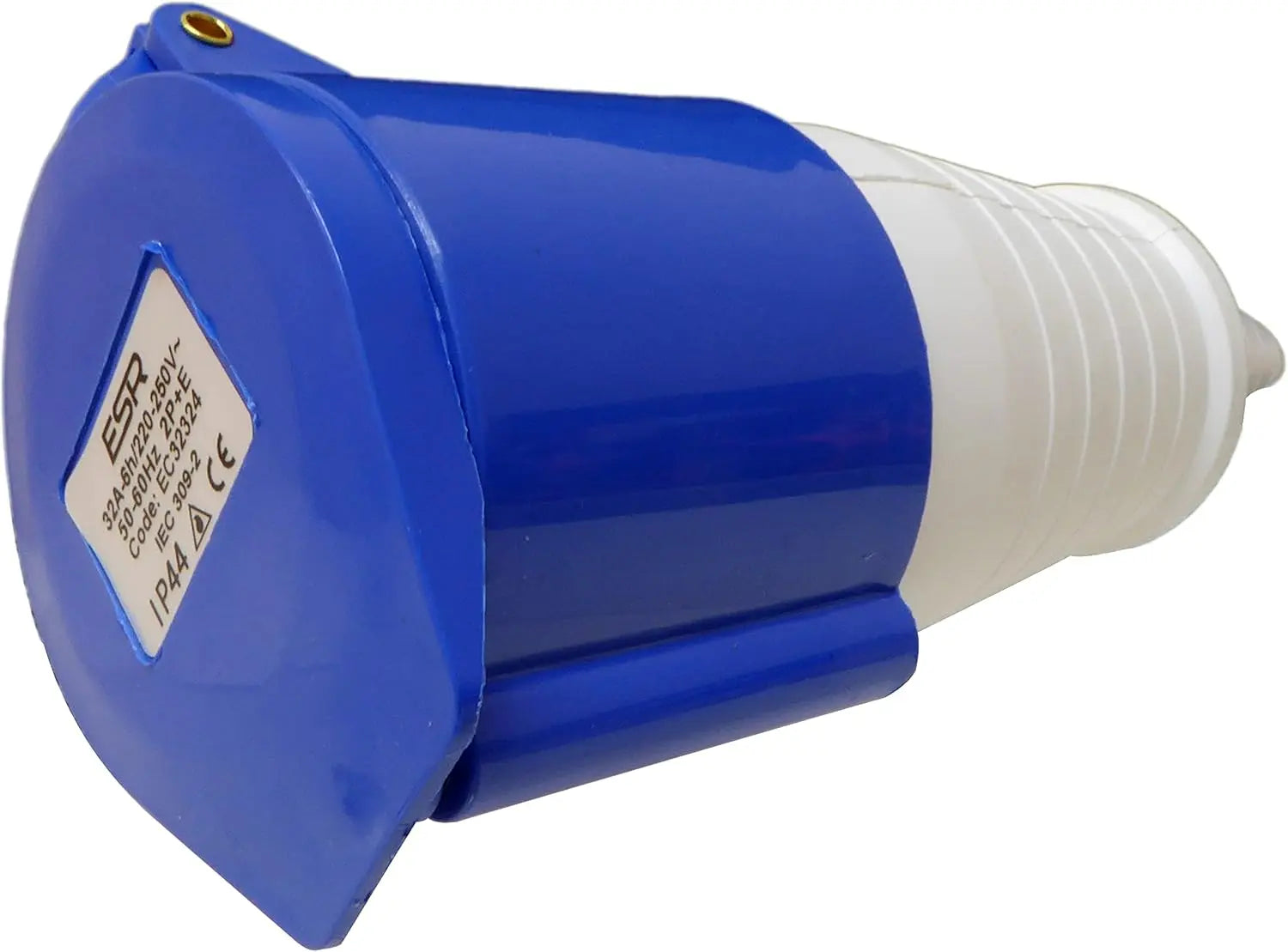 ESR 32 Amp 3 Pin Eco Coupler Socket 2P+E Industrial IP44 Blue 250V EC32324 ESR