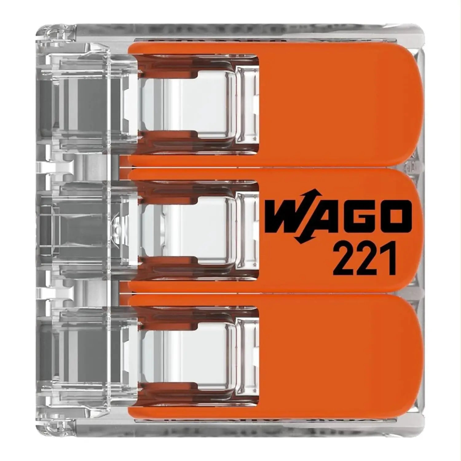 Wago 221-413 Compact Splicing Connector 3x4mm Slim Lever Cable Splicing (50 Box) WAGO