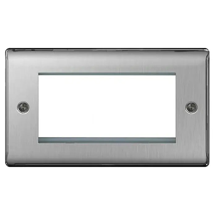 BG Nexus Euro Module Faceplates Brushed Steel, Polished Chrome, Black Nickel & Polished Brass BG Nexus