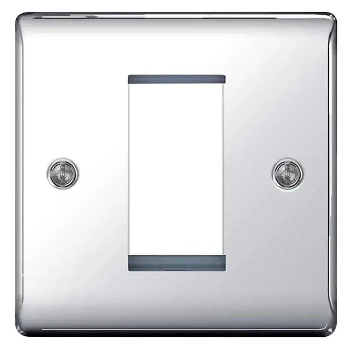 BG Nexus Euro Module Faceplates Brushed Steel, Polished Chrome, Black Nickel & Polished Brass BG Nexus