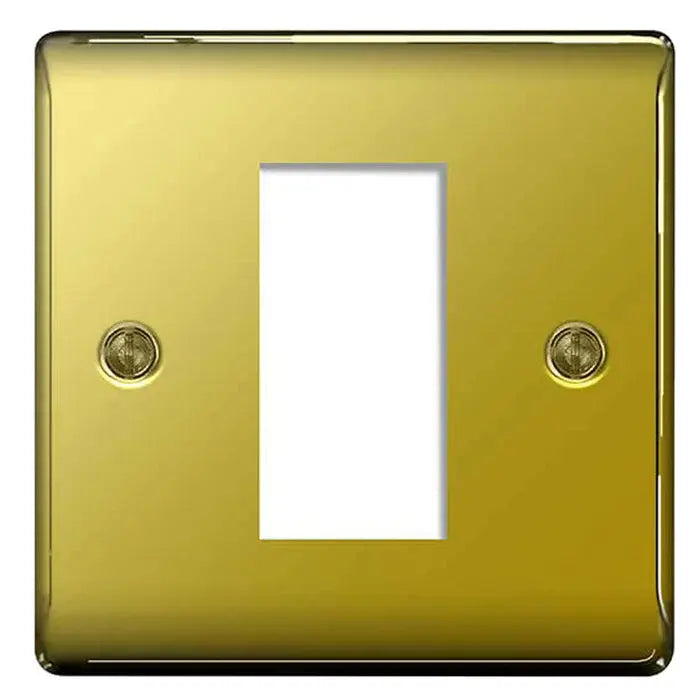 BG Nexus Euro Module Faceplates Brushed Steel, Polished Chrome, Black Nickel & Polished Brass BG Nexus