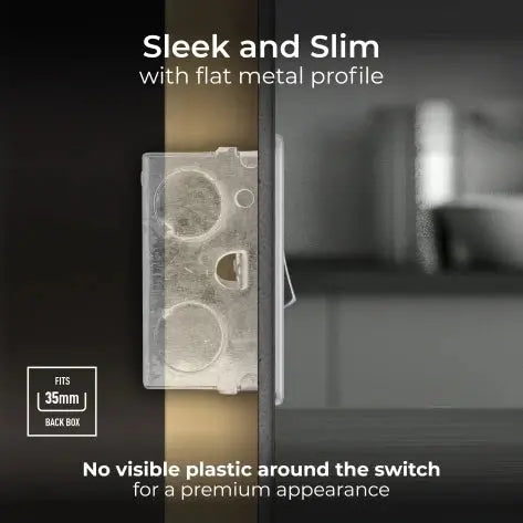 BG Nexus Screwless Flat Plate Brushed Steel Switched Fused Spur FBS50 13Amp BG Nexus