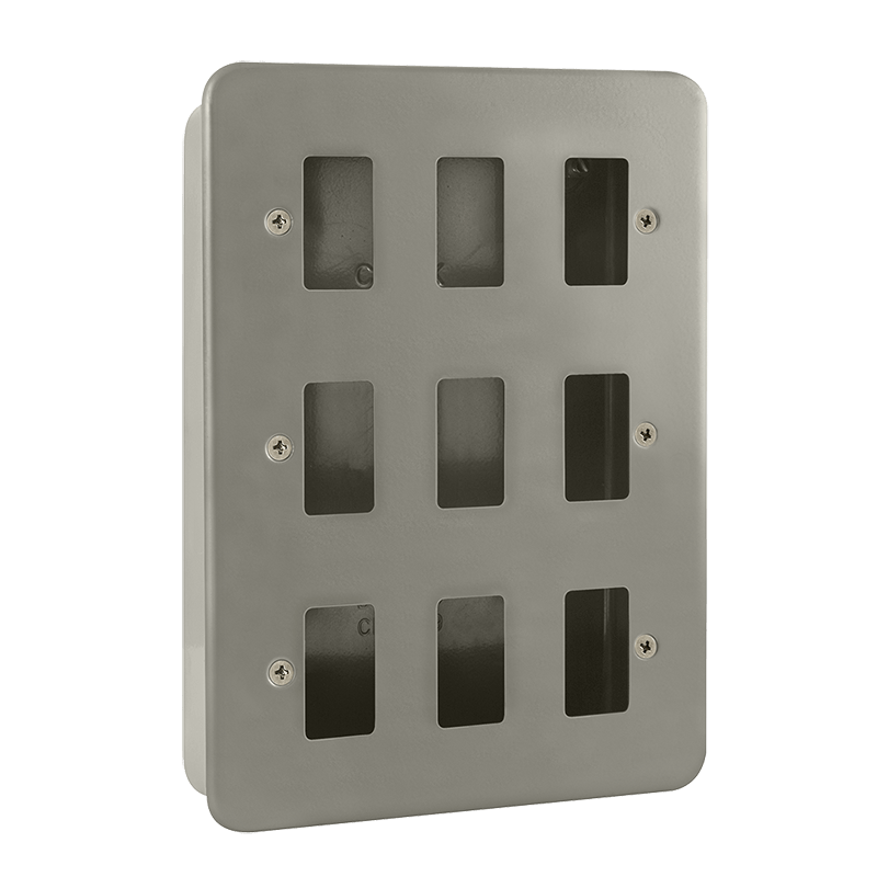 Click GridPro 9 Gang GridPro Frontplate & Back Box (No Knockouts) – CL20509B