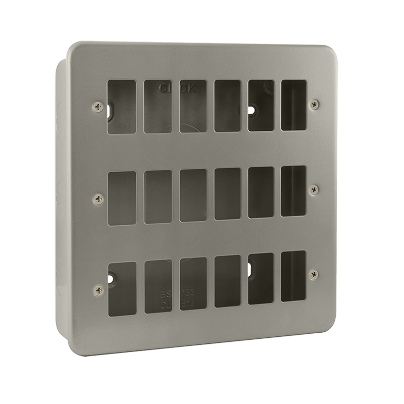 Click GridPro 18 Gang GridPro Frontplate & Back Box – CL20518