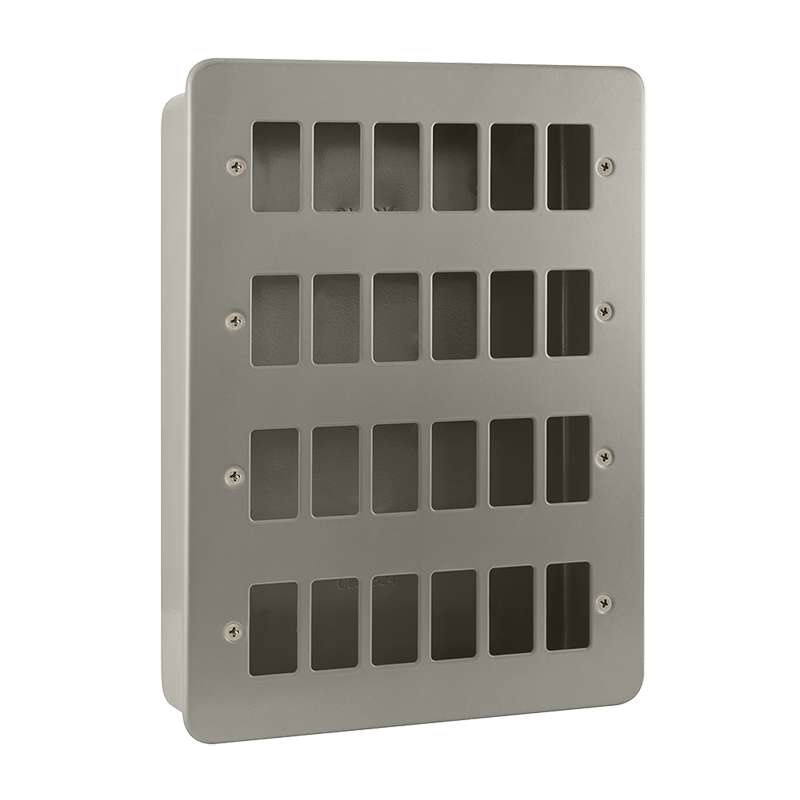 Click GridPro 24 Gang GridPro Frontplate & Back Box (No Knockouts) – CL20524B