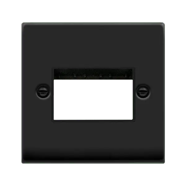 Click Deco Matt Black 1G PLATE TRIPLE SW APERTURE with Black Insert – VPMB403BK