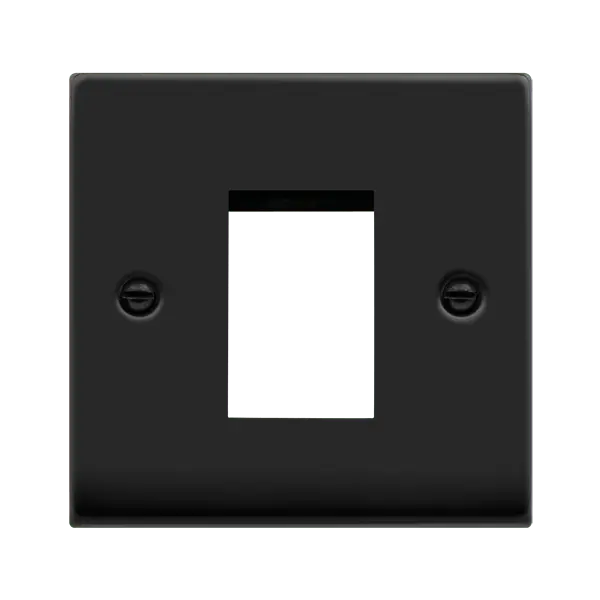 Click Deco Matt Black 1 GANG SINGLE APERTURE FOR MEDIA MOD – VPMB310