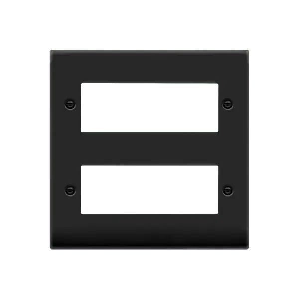 Click Deco Matt Black 12 MINIGRID MODULE PLATE - MATT BLACK – VPMB512