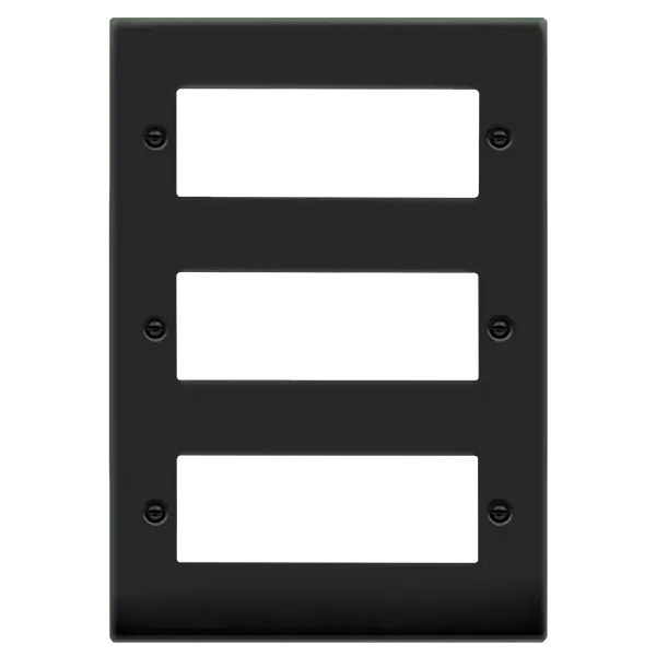 Click Deco Matt Black 18 MINIGRID MODULE PLATE - MATT BLACK – VPMB518