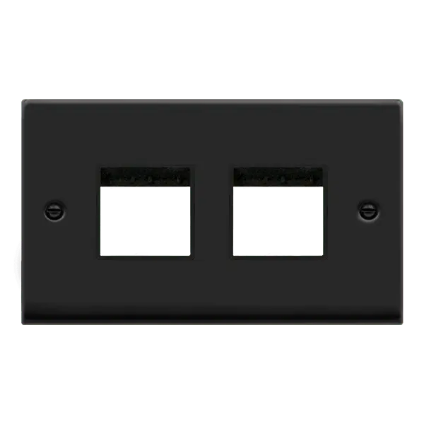 Click Deco Matt Black 2G PLATE(2+2)SW APER with Black Insert – VPMB404BK