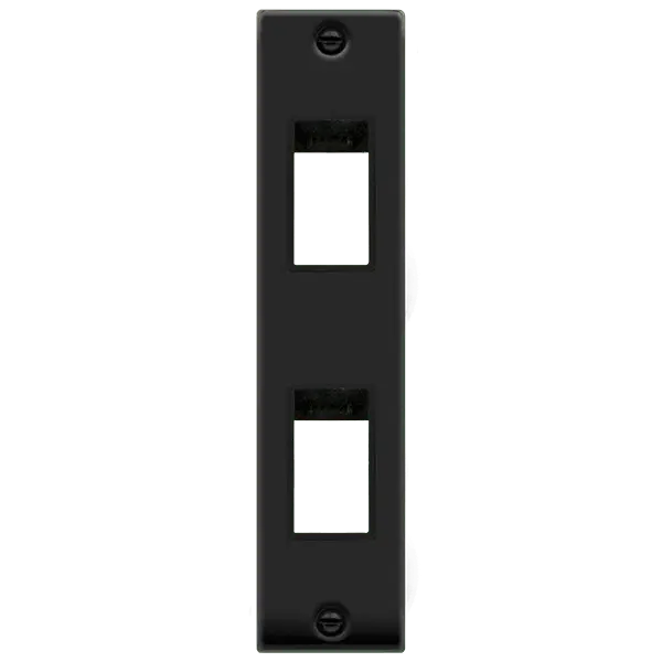 Click Deco Matt Black MB DOUBLE ARCHITRAVE PLATE & APERTURE BK with Black Insert – VPMB472BK
