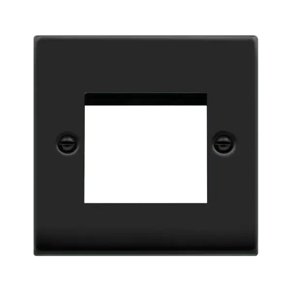 Click Deco Matt Black VPMB 1 Gang PLATE FOR DATA MODULES – VPMB311