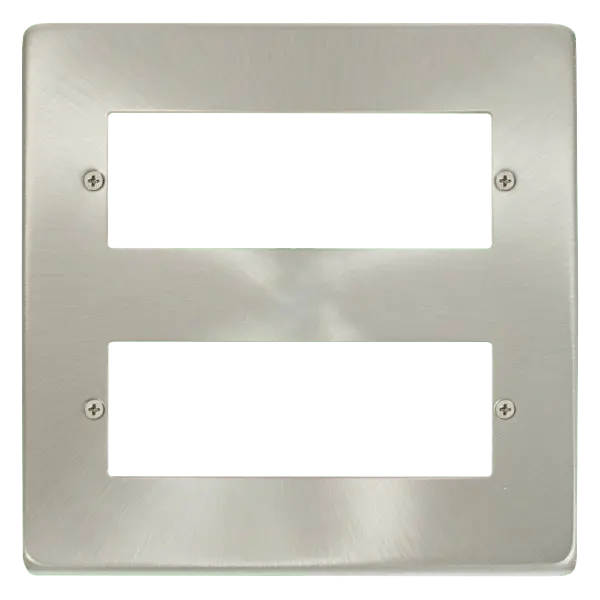 Click Deco Satin Chrome 12 Minigrid Module Plate - Satin Chrome – VPSC512