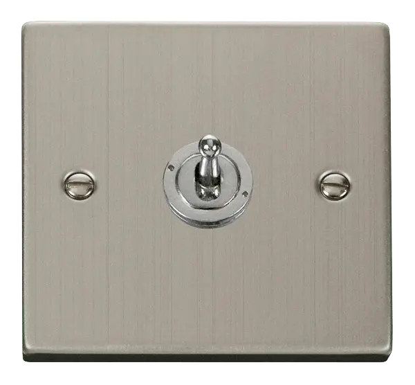 Click Deco Stainless Steel 1 Gang 2 Way 10AX Toggle Switch – VPSS421