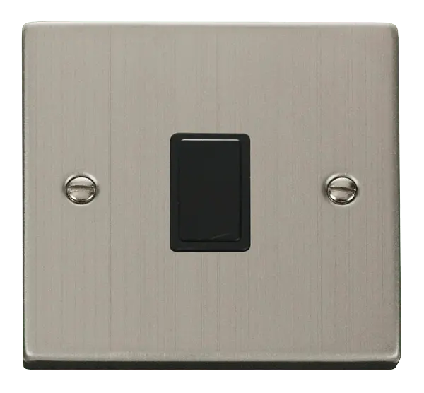 Click Deco Stainless Steel 20A 1 Gang DP Switch with Black Insert – VPSS622BK