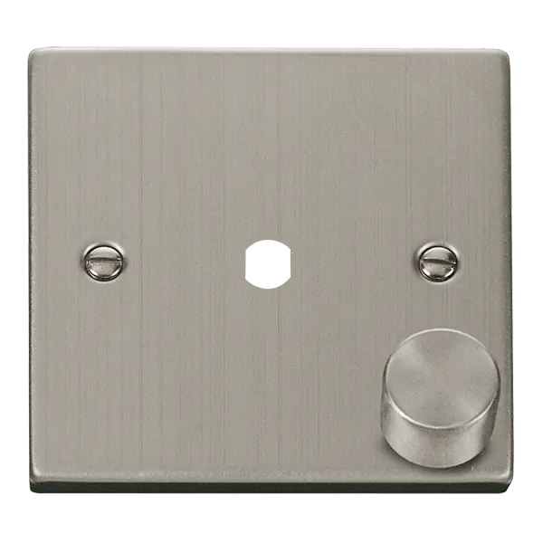 Click Deco Stainless Steel VPSS 1 GANG DOUBLE DIMMER PLATE & KNOBS – VPSS140PL