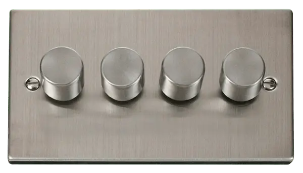 Click Deco Stainless Steel VPSS 4GANG 2WAY 75W LED DIMMER SWITCH – VPSS164