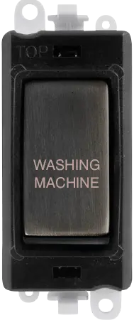 Click GridPro 20AX Double Pole Switch Module - Black - Matt Bronze - Washing Machine – GM2018BKBZ-WM