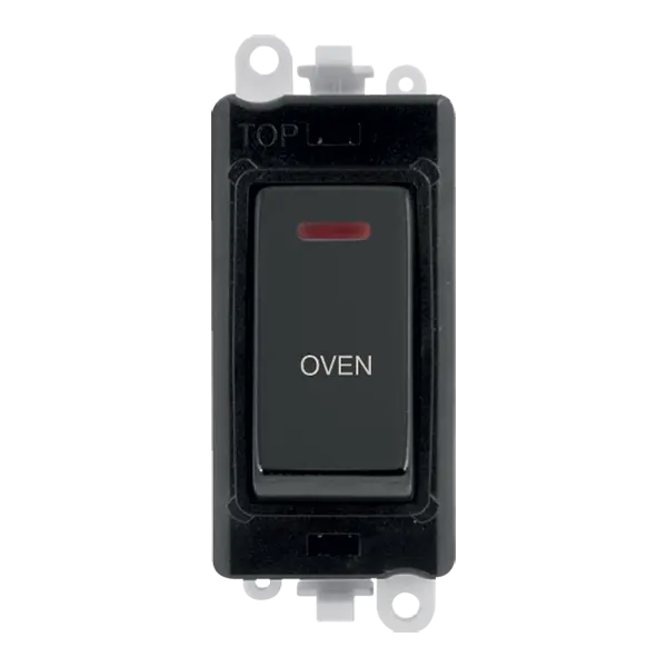 Click GridPro 20AX Double Pole Switch With LED Module - Black - Black Nickel - Oven – GM2218BKBN-OV