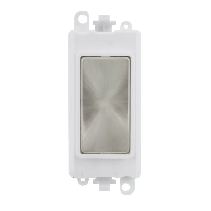 Click GridPro Blank Module - White - Satin Chrome – GM2008PWSC