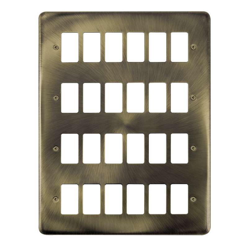 Click GridPro 24 Gang GridPro Frontplate - Antique Brass – DPAB20524