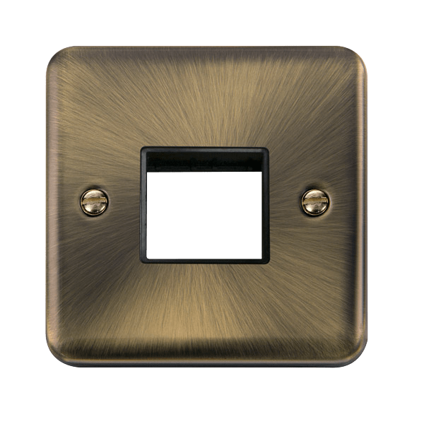 Click MiniGrid 1 Gang MiniGrid Unfurnished Plate - 2 Apertures – DPAB402BK