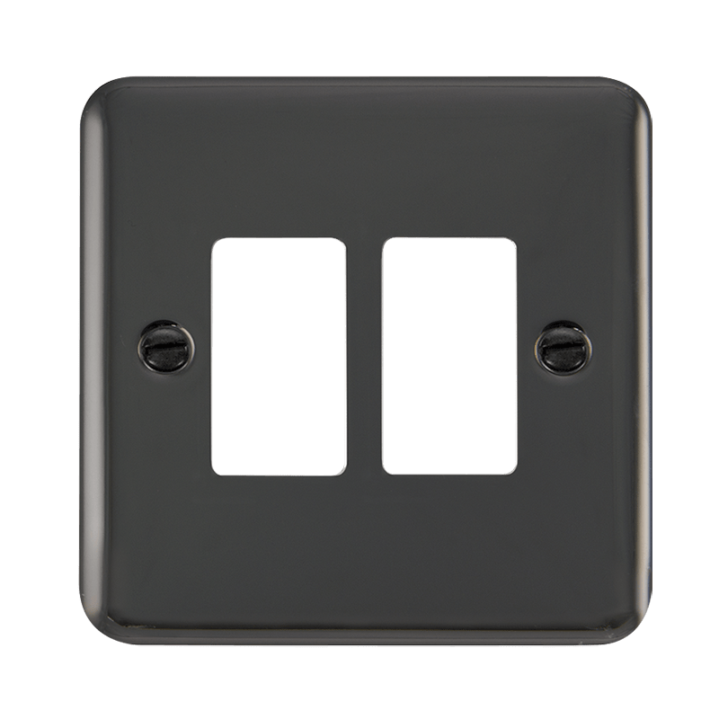 Click GridPro 2 Gang GridPro Frontplate - Black Nickel – DPBN20402
