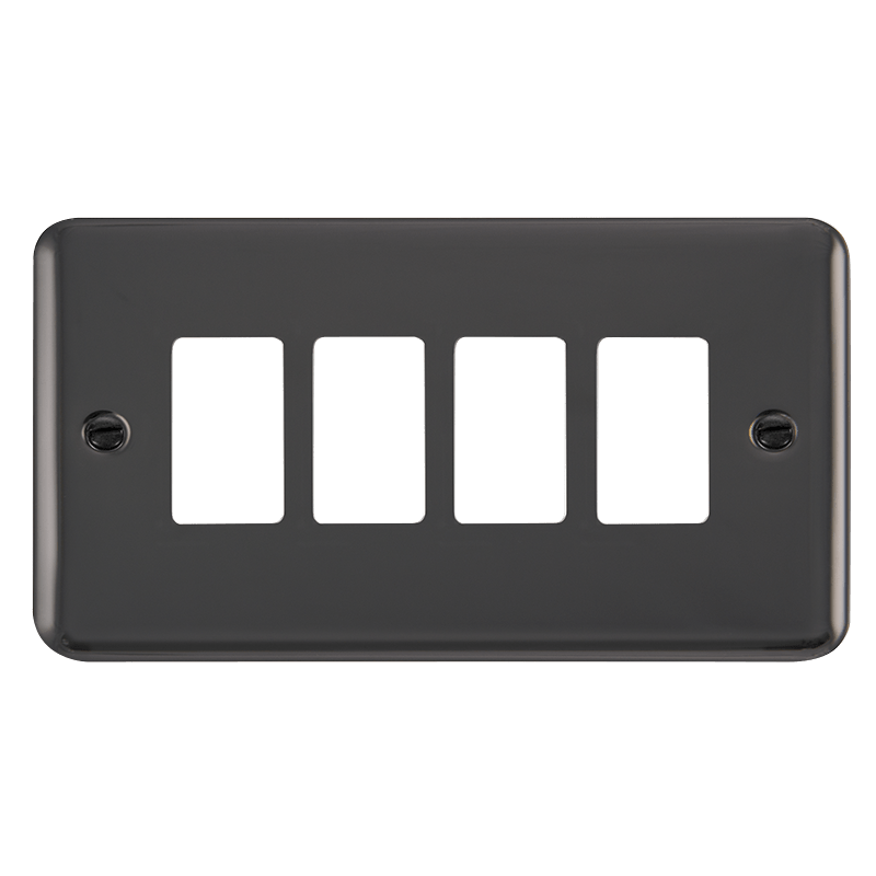 Click GridPro 4 Gang GridPro Frontplate - Black Nickel – DPBN20404