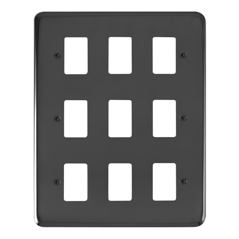 Click GridPro 9 Gang GridPro Frontplate - Black Nickel – DPBN20509