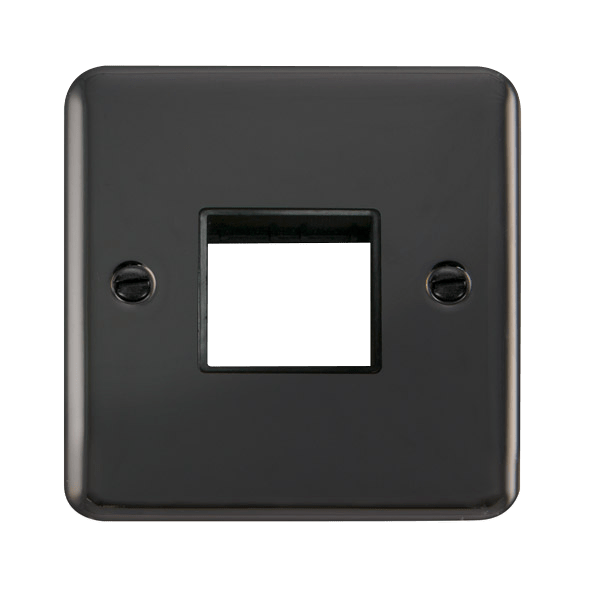 Click MiniGrid 1 Gang MiniGrid Unfurnished Plate - 2 Apertures – DPBN402BK