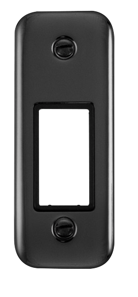 Click MiniGrid 1 Gang MiniGrid Unfurnished Architrave Plate - 1 Aperture – DPBN471BK