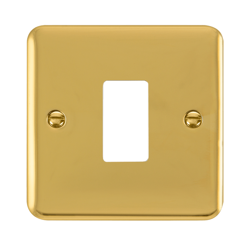 Click GridPro 1 Gang GridPro Frontplate - Polished Brass – DPBR20401