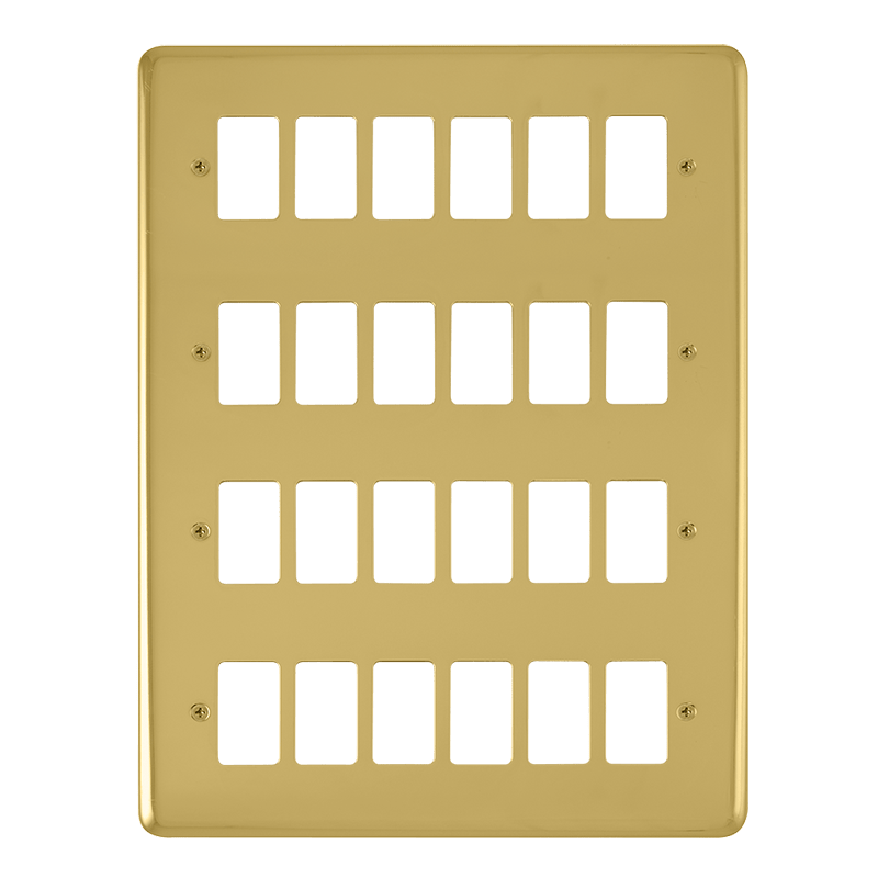 Click GridPro 24 Gang GridPro Frontplate - Polished Brass – DPBR20524