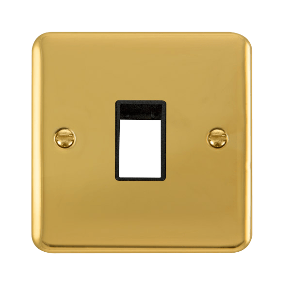 Click MiniGrid 1 Gang MiniGrid Unfurnished Plate - 1 Aperture – DPBR401BK