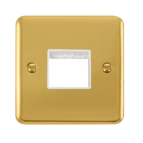 Click MiniGrid 1 Gang MiniGrid Unfurnished Plate - 2 Apertures – DPBR402WH