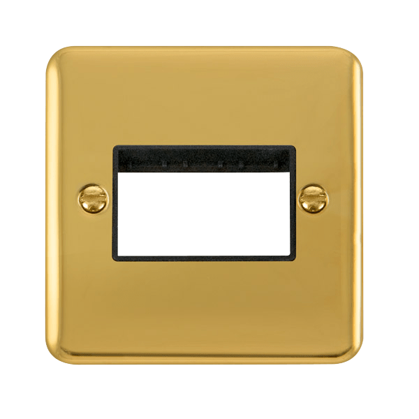 Click MiniGrid 1 Gang MiniGrid Unfurnished Plate - 3 Apertures – DPBR403BK