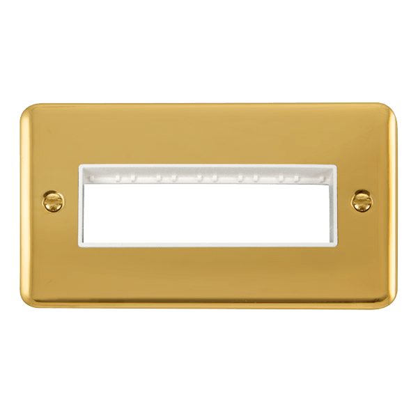 Click MiniGrid 2 Gang MiniGrid Unfurnished Plate - 6 In-Line Apertures – DPBR426WH