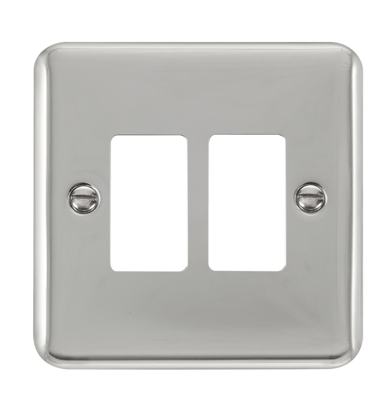 Click GridPro 2 Gang GridPro Frontplate - Polished Chrome – DPCH20402