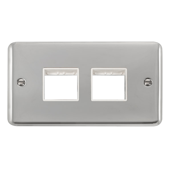 Click MiniGrid 2 Gang MiniGrid Unfurnished Plate - 2 x 2 Apertures – DPCH404WH