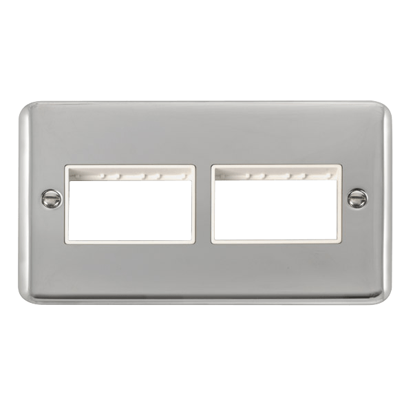 Click MiniGrid 2 Gang MiniGrid Unfurnished Plate - 2 x 3 Apertures – DPCH406WH