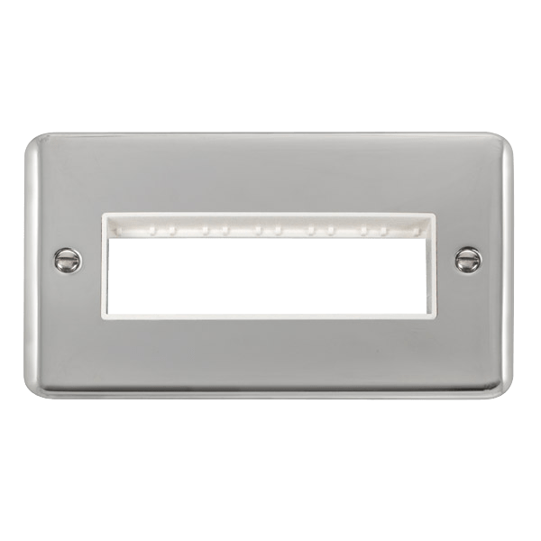 Click MiniGrid 2 Gang MiniGrid Unfurnished Plate - 6 In-Line Apertures – DPCH426WH