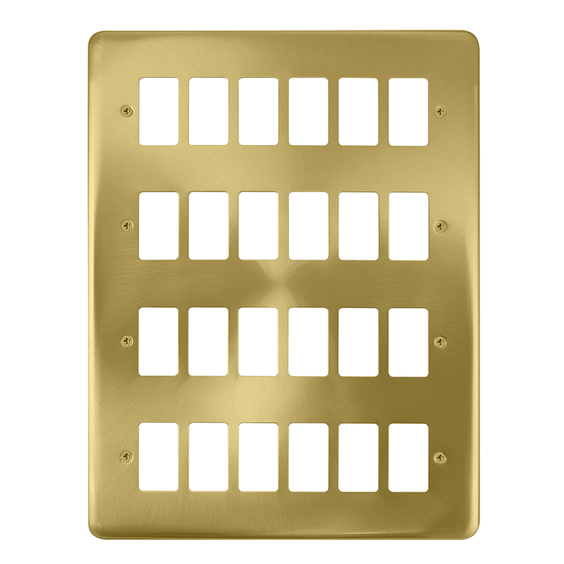Click GridPro 24 Gang GridPro Frontplate - Satin Brass – DPSB20524