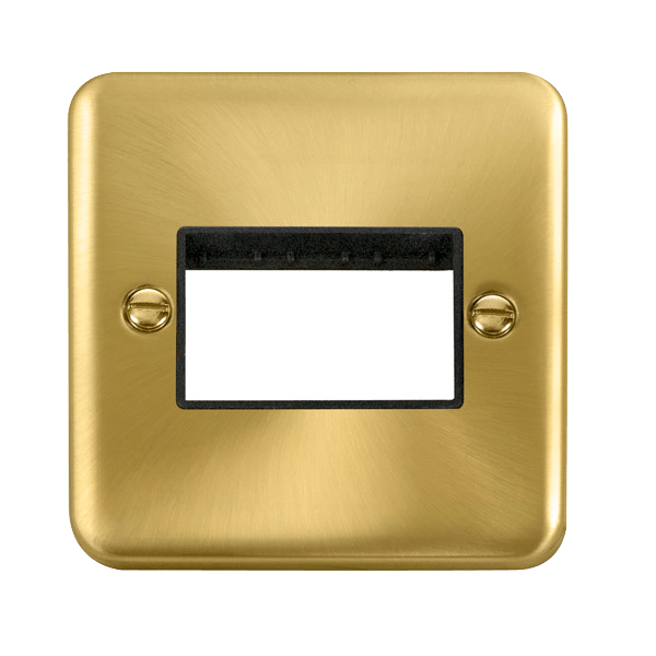 Click MiniGrid 1 Gang MiniGrid Unfurnished Plate - 3 Apertures – DPSB403BK